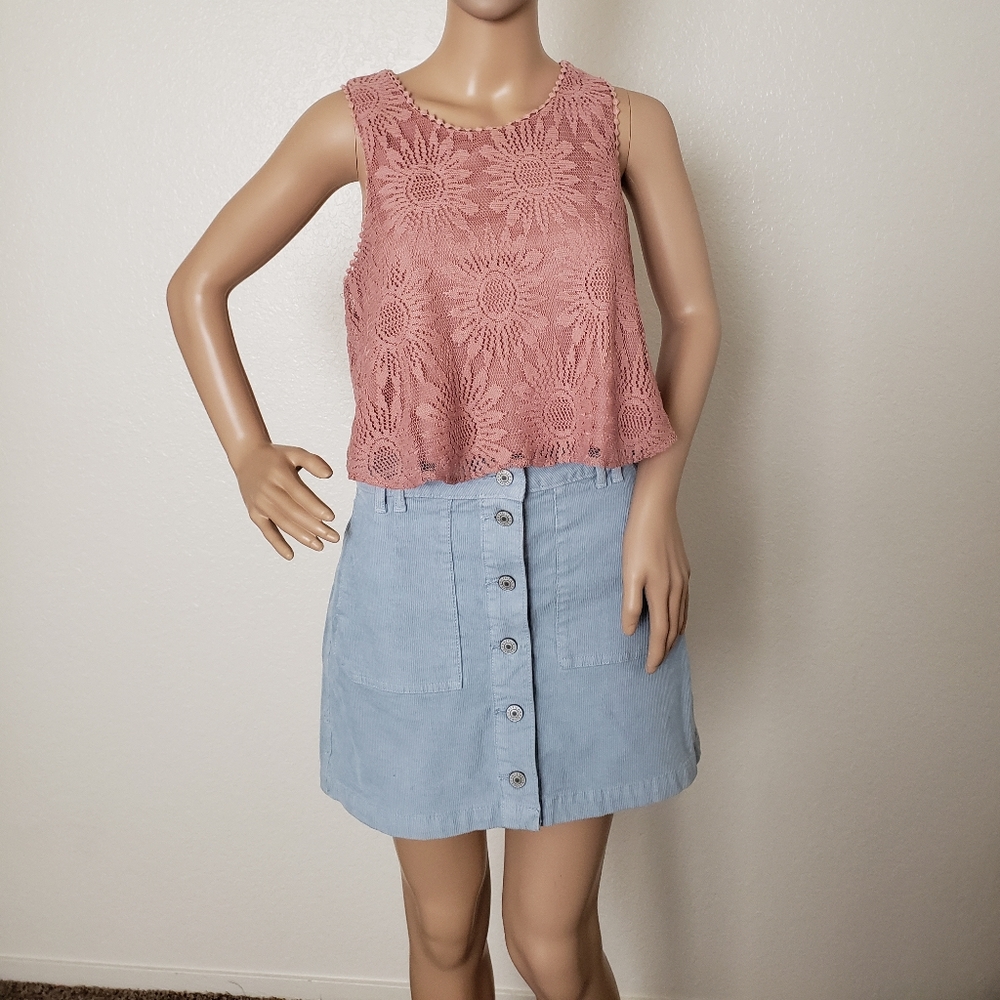 🌸High Waisted Button Up Skirt - Picture 2 of 16